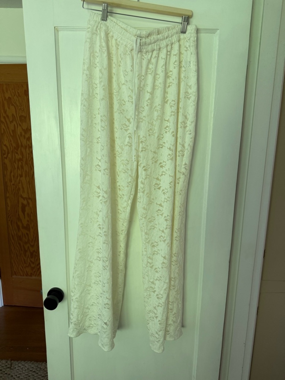 Women's Dissh white Lace Wide-Leg Pants